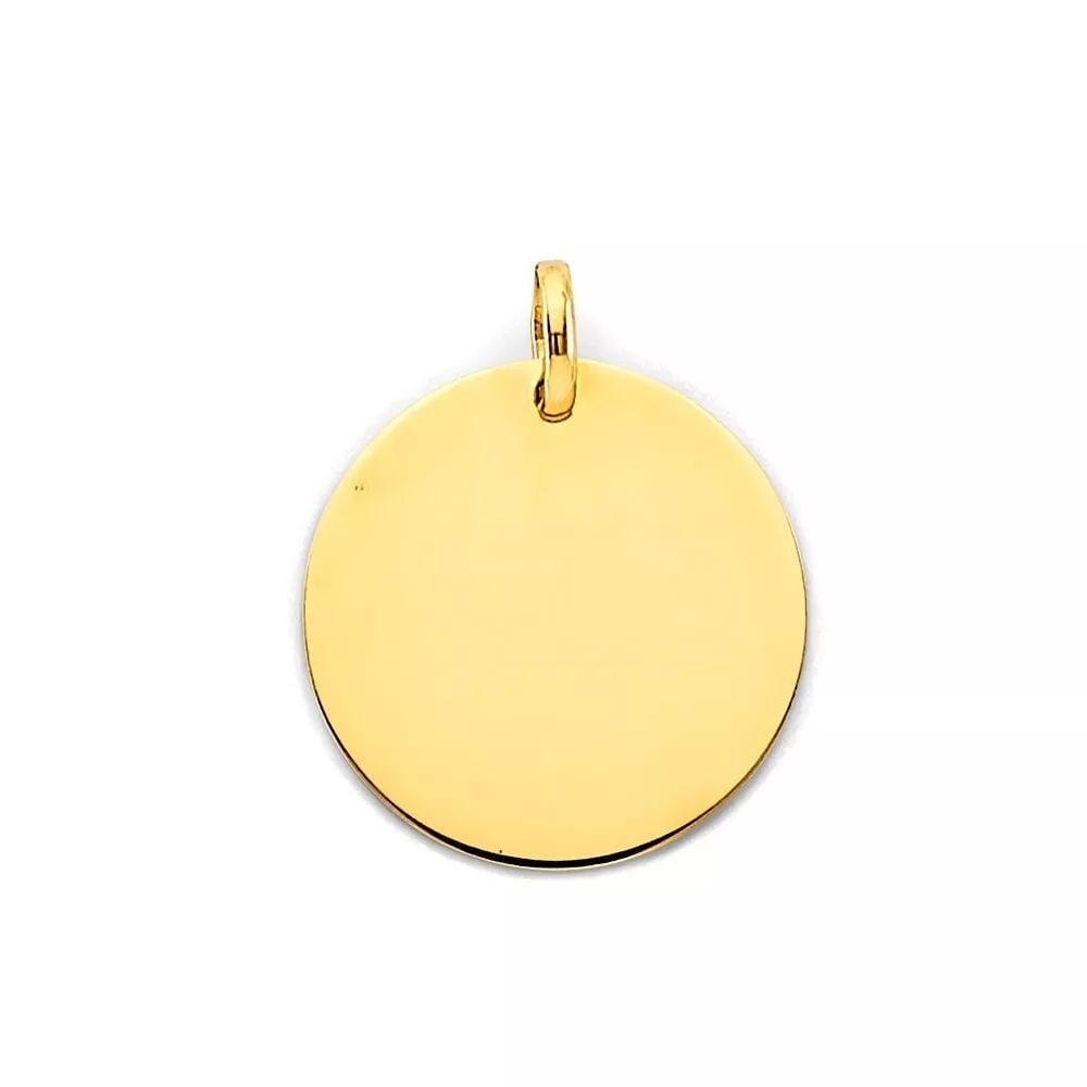 NEW 14K YELLOW GOLD ENGRAVABLE PLAIN PENDANT 14K YELLOW GOLD NEW ENGRAVABLE PLAIN PENDANT WEIGHT: (1 of 2)
