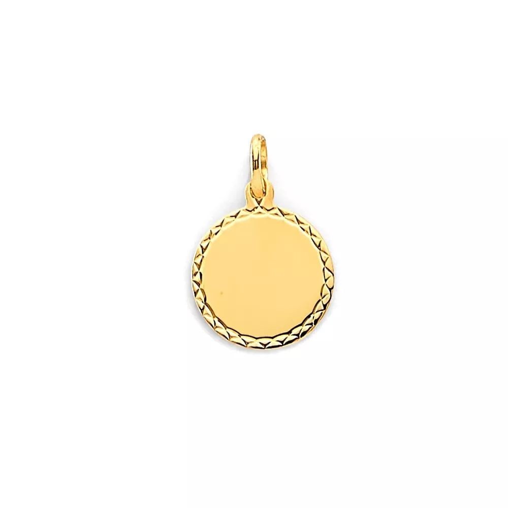 NEW 14K YELLOW GOLD ENGRAVABLE PLAIN PENDANT 14K YELLOW GOLD NEW ENGRAVABLE PLAIN PENDANT WEIGHT: (1 of 2)