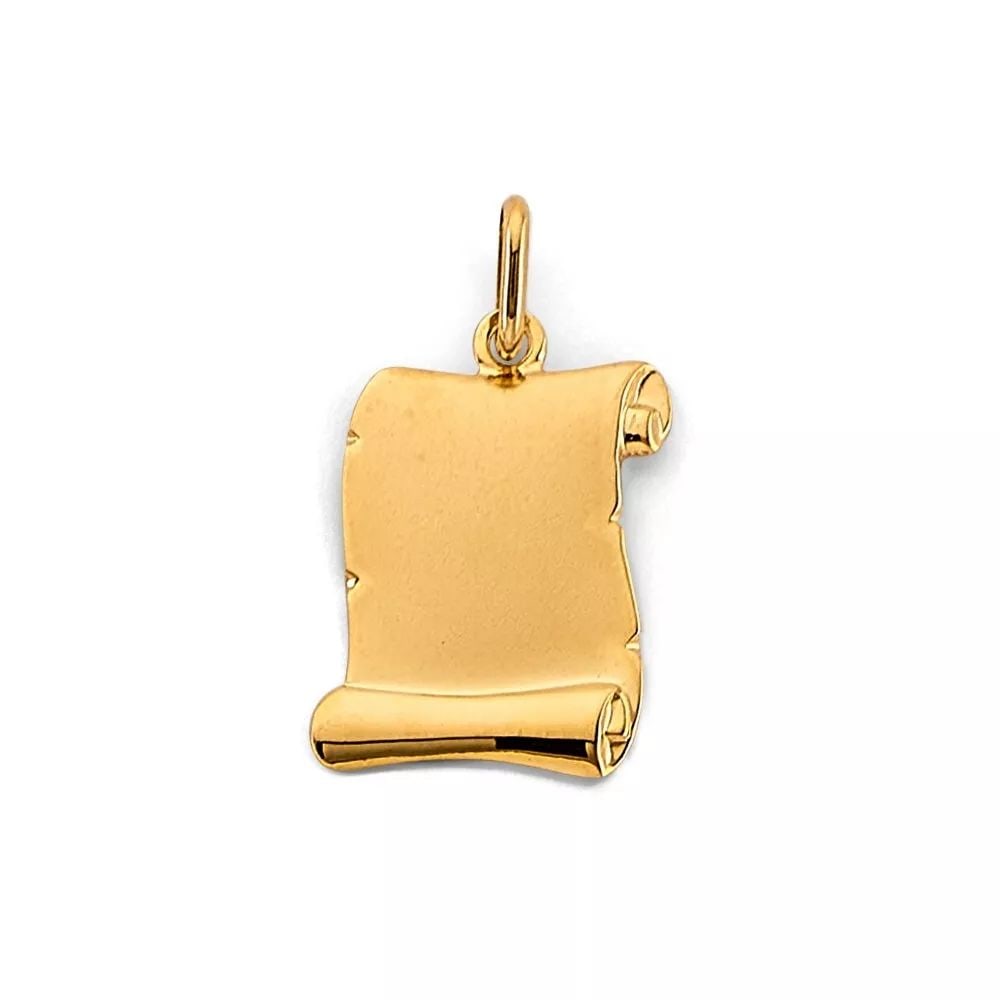 NEW 14K YELLOW GOLD ENGRAVABLE PLAIN PENDANT 14K YELLOW GOLD NEW ENGRAVABLE PLAIN PENDANT WEIGHT: (1 of 2)