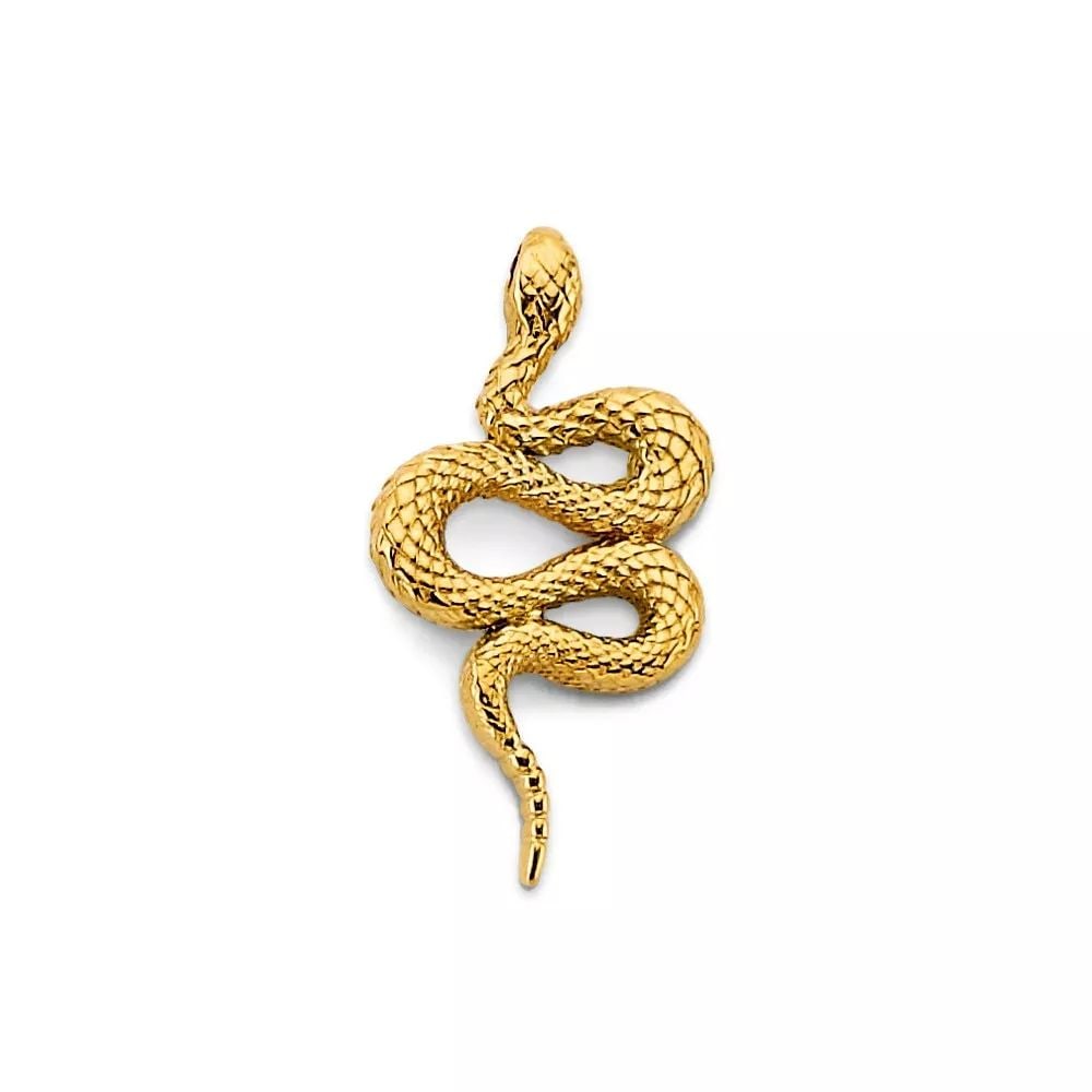 NEW 14K YELLOW GOLD SNAKE PENDANT 14K YELLOW GOLD NEW SNAKE PENDANT WEIGHT: 2.2g (1 of 2)