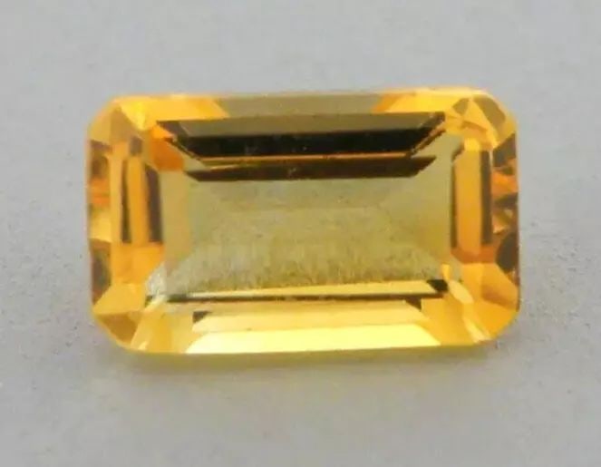 LOOSE NATURAL EMERALD CUT CITRINE Sale is for 1 Emerald cut citrine Citrine measures 8x6mm If you (1 of 2)