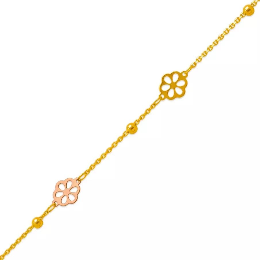 NEW 14K TRI COLOR GOLD CHARM ANKLET 14K Tri color Gold Approx. 1.5mm Link Approx. 8mm Charm High: NEW 14K TRI COLOR GOLD CHARM ANKLET 14K Tri color Gold Approx. 1.5mm Link Approx. 8mm Charm High Polished Lobster Lock Weight: 2.9 Grams