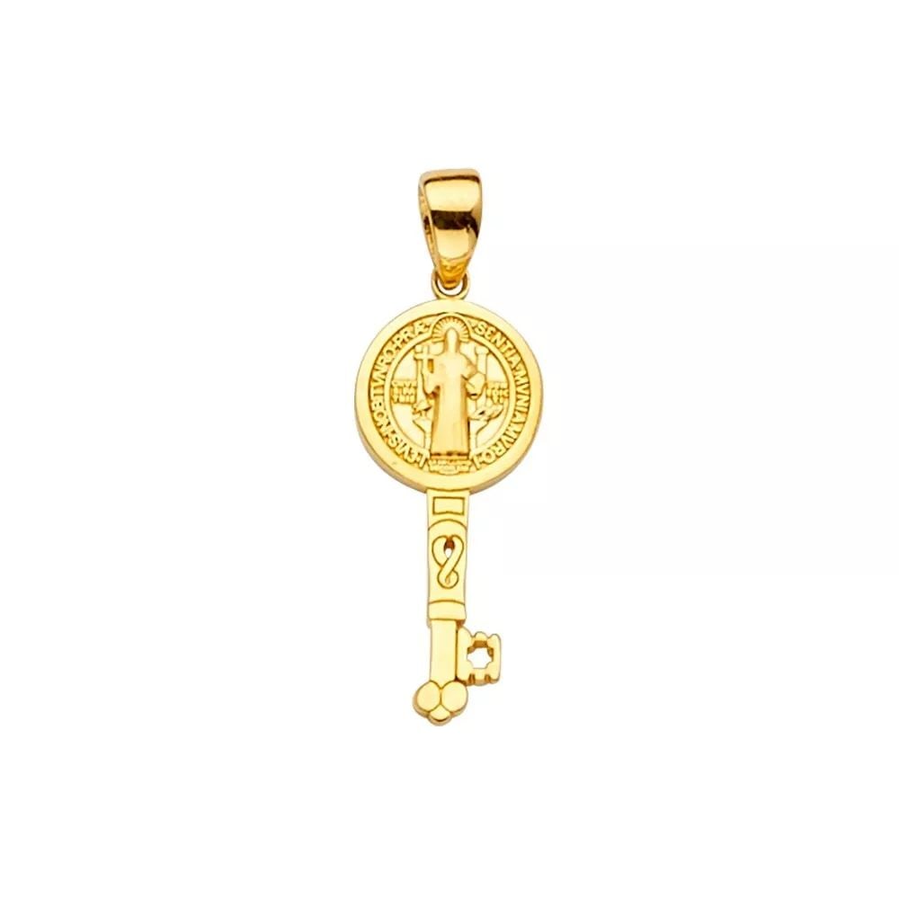 NEW 14K YELLOW GOLD SAN BENITO KEY PENDANT 14K YELLOW GOLD NEW SAN BENITO KEY PENDANT WEIGHT: 1.3 (1 of 2)