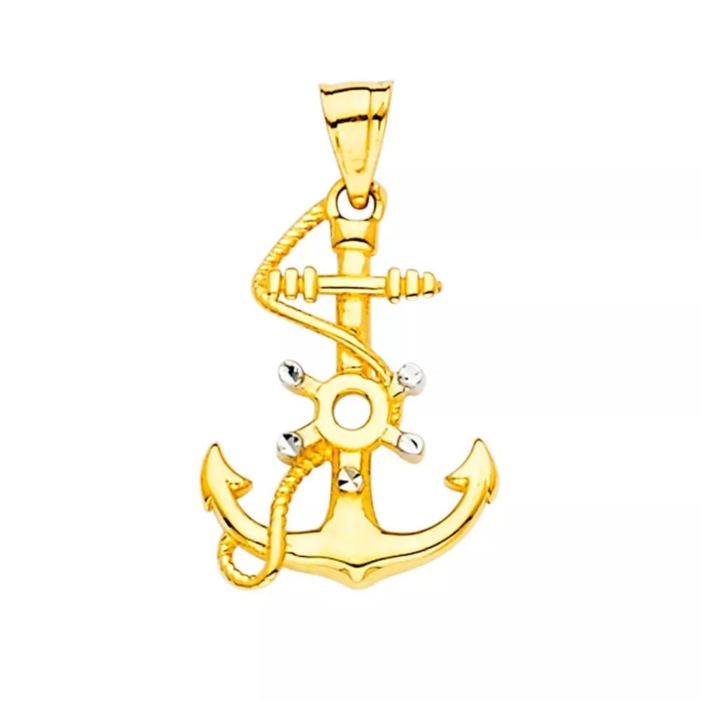 NEW 14K YELLOW GOLD ANCHOR PENDANT 14K YELLOW GOLD NEW ANCHOR PENDANT WEIGHT: 1.4g: NEW 14K YELLOW GOLD ANCHOR PENDANT 14K YELLOW GOLD NEW ANCHOR PENDANT WEIGHT: 1.4g