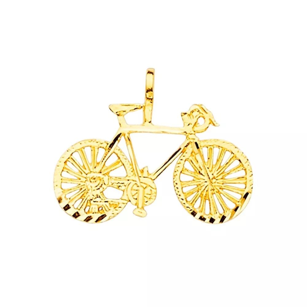 NEW 14K YELLOW GOLD BICYCLE PENDANT 14K YELLOW GOLD NEW BICYCLE PENDANT WEIGHT: 0.9g (1 of 2)