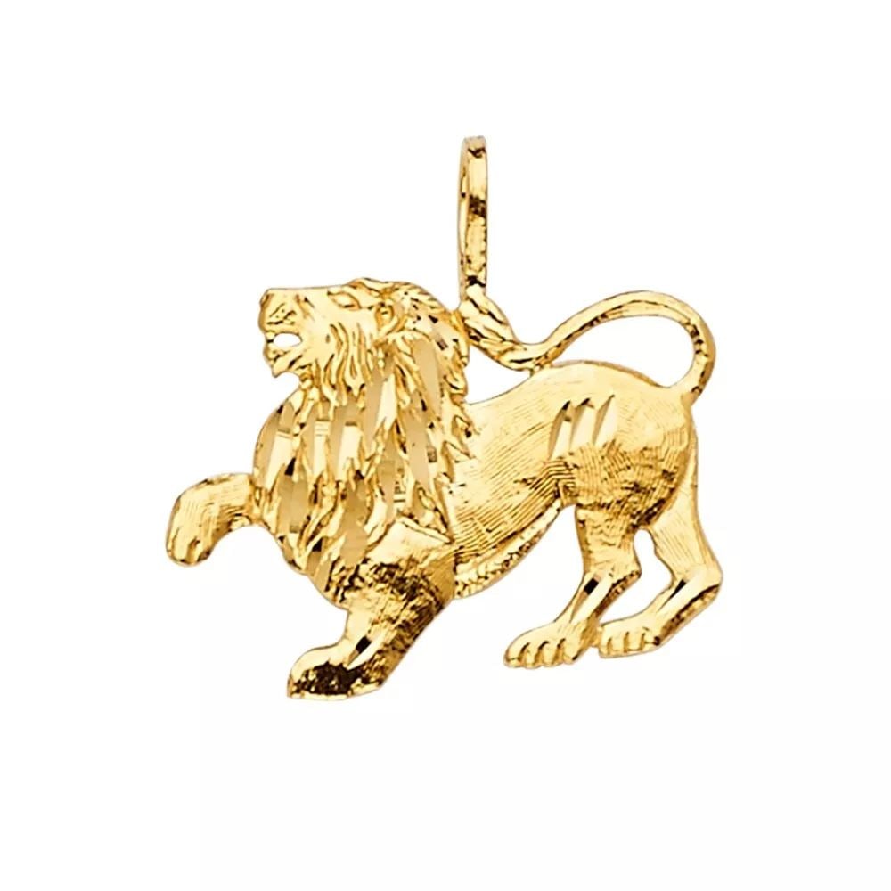 NEW 14K YELLOW GOLD LION PENDANT 14K YELLOW GOLD NEW LION PENDANT WEIGHT: 1.2g (1 of 2)