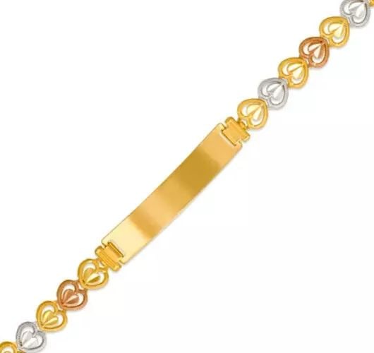 NEW 14K TWO TONE GOLD HOLLOW FIGARO WHITE PAVE BRACELET 5mm 14K Two Tone Gold Approx. 120 Gauge (5mm: NEW 14K TWO TONE GOLD HOLLOW FIGARO WHITE PAVE BRACELET 5mm 14K Two Tone Gold Approx. 120 Gauge (5mm Wide) High Polished Lobster Lock Available in Yellow Gold Length : 7" Inch Weight: 3.8 Grams