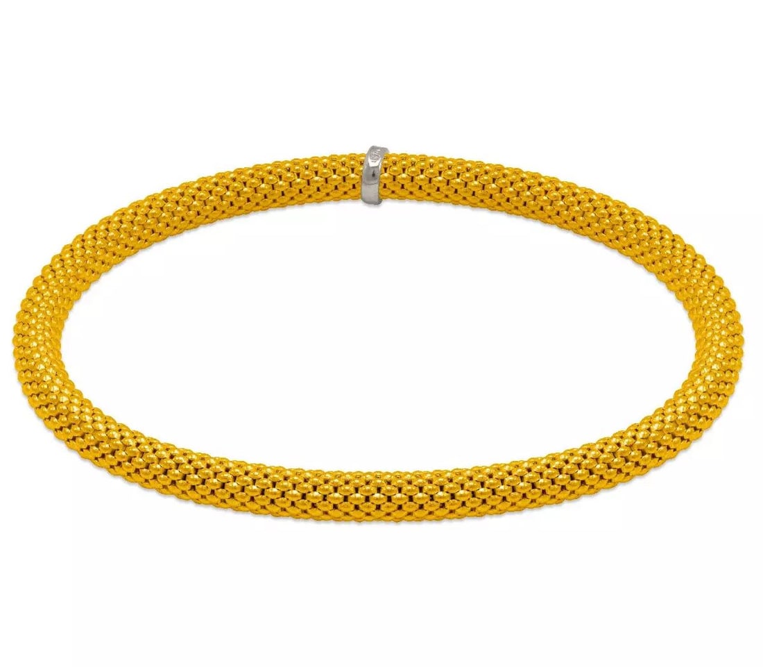 NEW 14K YELLOW GOLD STRETCH BANGLE BRACELET 5 MM 14K Yellow Gold Approx. 5mm Wide Stretch Bangle (1 of 2)