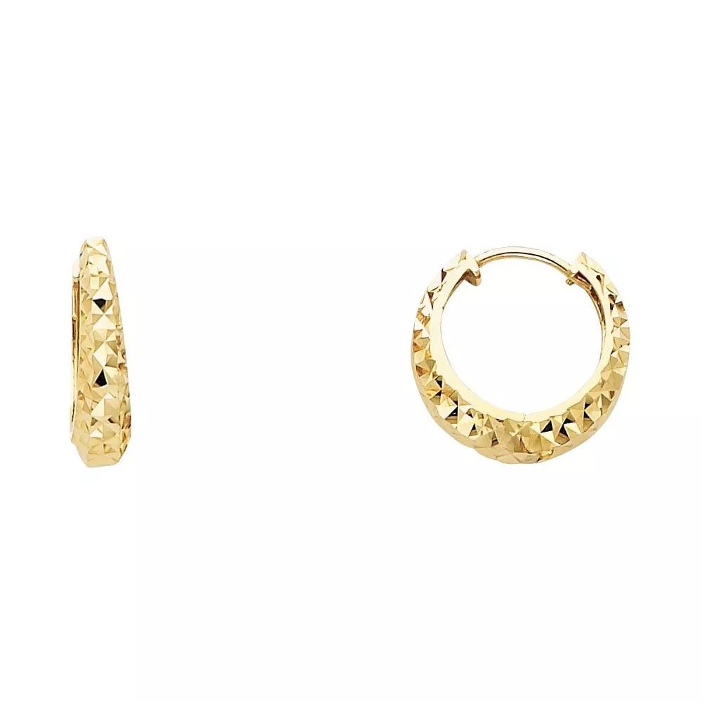 NEW 14K YELLOW GOLD DC HUGGIES EARRINGS 14K Yellow Gold NEW DC HUGGIES EARRINGS WEIGHT: 1.8g: NEW 14K YELLOW GOLD DC HUGGIES EARRINGS 14K Yellow Gold NEW DC HUGGIES EARRINGS WEIGHT: 1.8g