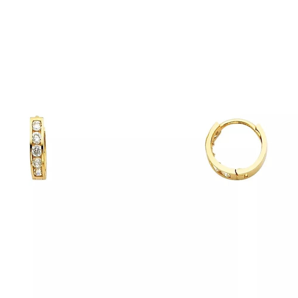 NEW 14K YELLOW GOLD DC HUGGIES EARRINGS 14K Yellow Gold NEW DC HUGGIES EARRINGS WEIGHT: 2.5g: NEW 14K YELLOW GOLD DC HUGGIES EARRINGS 14K Yellow Gold NEW DC HUGGIES EARRINGS WEIGHT: 2.5g