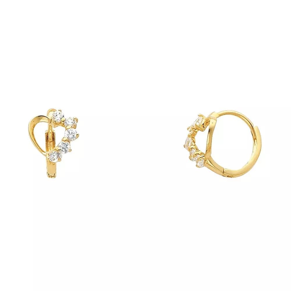 NEW 14K YELLOW GOLD HEART HUGGIES EARRINGS (ER300) 14K Yellow Gold NEW HEART HUGGIES EARRINGS: NEW 14K YELLOW GOLD HEART HUGGIES EARRINGS (ER300) 14K Yellow Gold NEW HEART HUGGIES EARRINGS WEIGHT: 1.1g