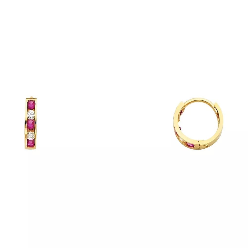 NEW 14K YELLOW GOLD CZ HUGGIES EARRINGS (ER239) 14K Yellow Gold NEW CZ HUGGIES EARRINGS (ER239): NEW 14K YELLOW GOLD CZ HUGGIES EARRINGS (ER239) 14K Yellow Gold NEW CZ HUGGIES EARRINGS (ER239) WEIGHT: 0.6g