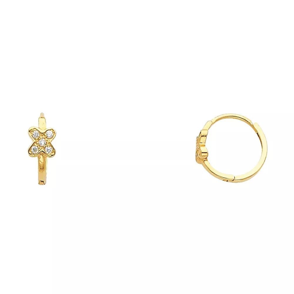 NEW 14K YELLOW GOLD CZ HUGGIES EARRINGS (ER291) 14K Yellow Gold NEW CZ HUGGIES EARRINGS (ER291): NEW 14K YELLOW GOLD CZ HUGGIES EARRINGS (ER291) 14K Yellow Gold NEW CZ HUGGIES EARRINGS (ER291) WEIGHT: 0.8g