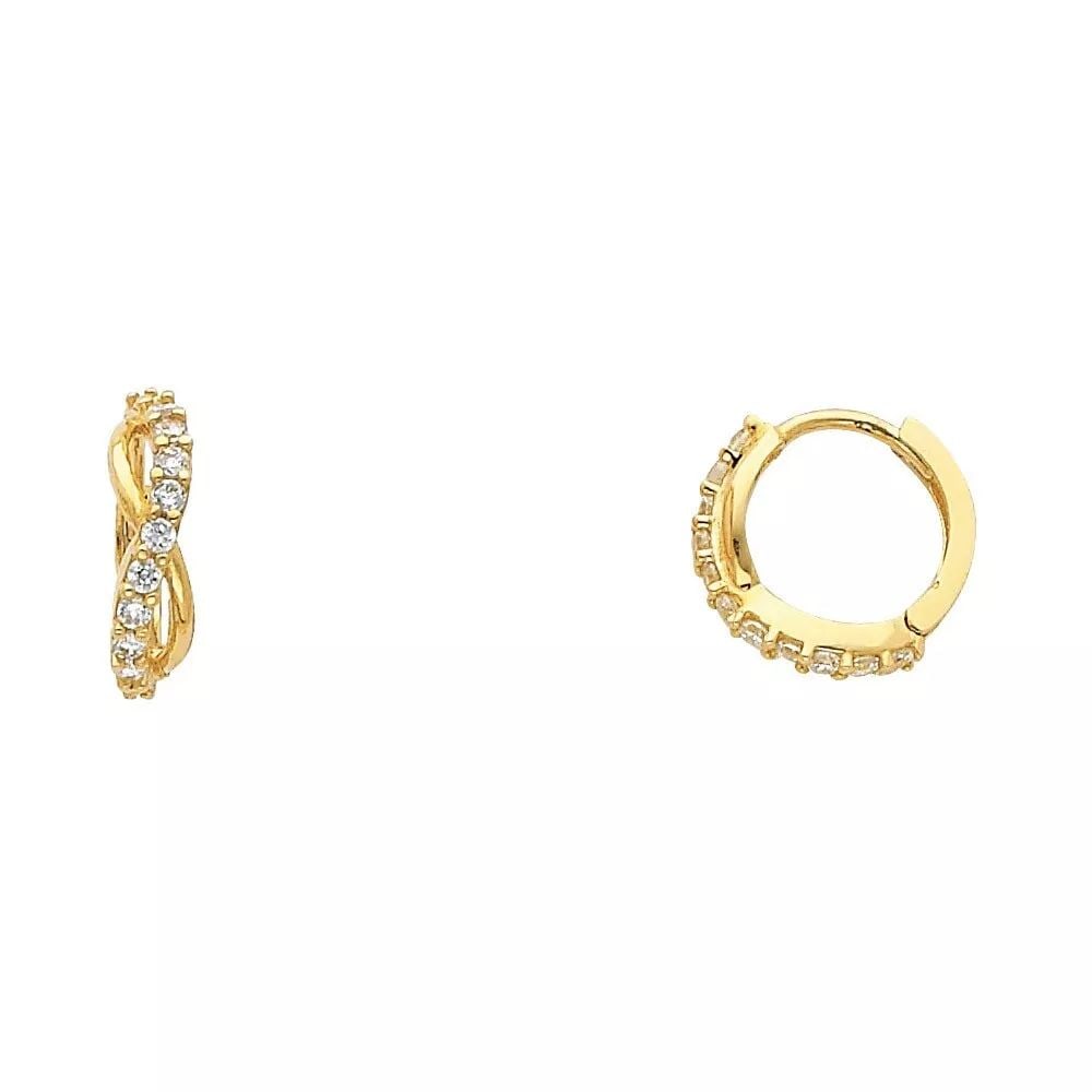 NEW 14K YELLOW GOLD CZ HUGGIES EARRINGS (ER306) 14K Yellow Gold NEW CZ HUGGIES EARRINGS (ER306): NEW 14K YELLOW GOLD CZ HUGGIES EARRINGS (ER306) 14K Yellow Gold NEW CZ HUGGIES EARRINGS (ER306) WEIGHT: 1.3g