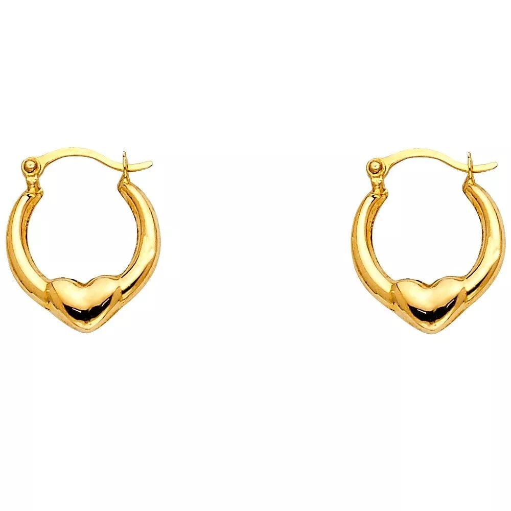NEW 14K YELLOW GOLD FANCY HOLLOW HOOP EARRINGS 14K Yellow Gold NEW FANCY HOLLOW HOOP EARRINGS: NEW 14K YELLOW GOLD FANCY HOLLOW HOOP EARRINGS 14K Yellow Gold NEW FANCY HOLLOW HOOP EARRINGS WEIGHT: 0.5g