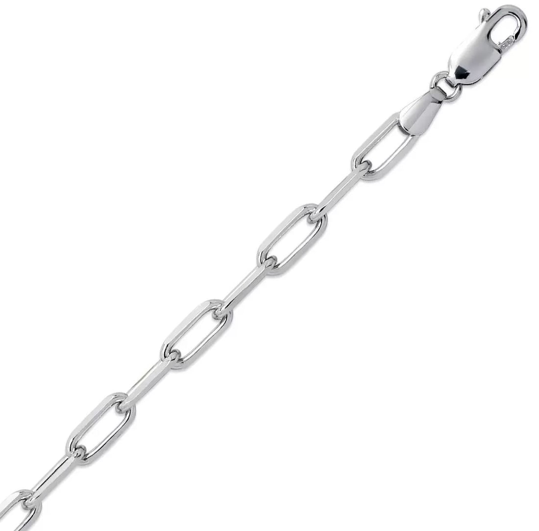 NEW 14K WHITE GOLD FORZATA BRACELET 4.5mm 14K White Gold Approx. 120 Gauge (4.5mm Wide) High: NEW 14K WHITE GOLD FORZATA BRACELET 4.5mm 14K White Gold Approx. 120 Gauge (4.5mm Wide) High Polished Lobster Lock Available in Yellow and Rose Gold Length : 7" Inch Weight: 6.4 Grams