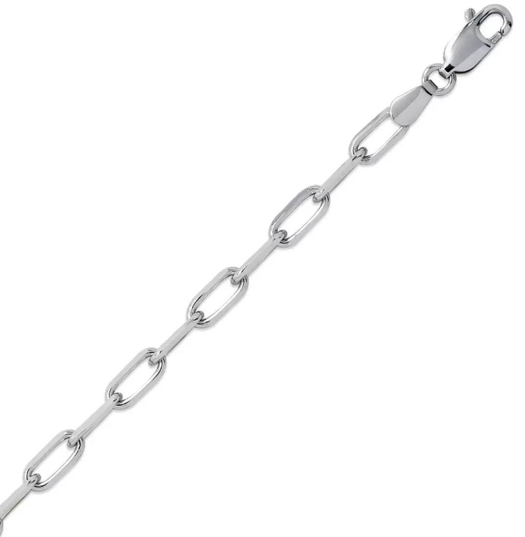 NEW 14K WHITE GOLD FORZATA BRACELET 3.5mm 14K White Gold Approx. 100 Gauge (3.5mm Wide) High (1 of 2)