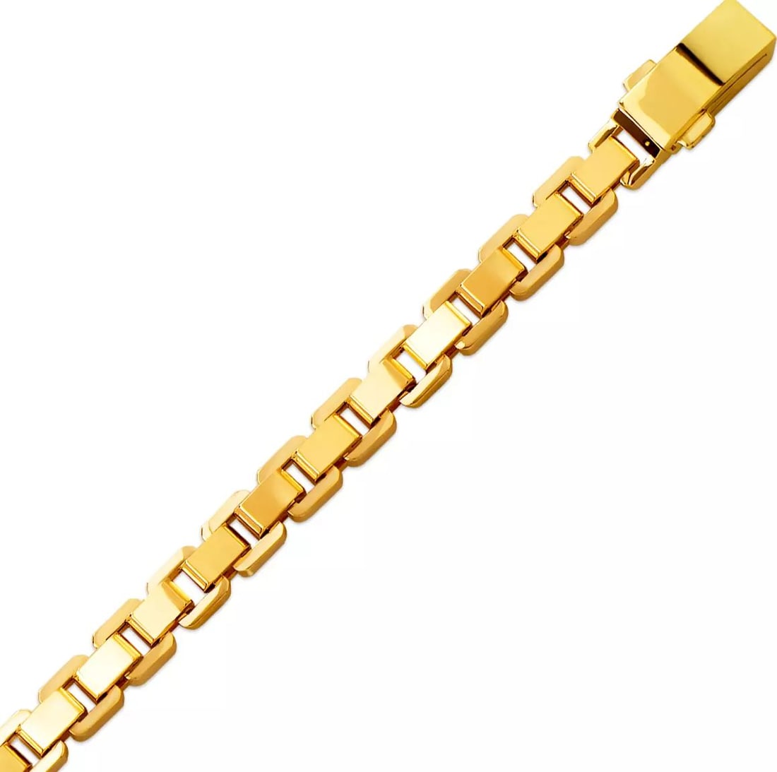 NEW 14K YELLOW GOLD HOLLOW BOX BRACELET 6.8mm 14K Yellow Gold Approx. 070 Gauge (6.8mm Wide) High: NEW 14K YELLOW GOLD HOLLOW BOX BRACELET 6.8mm 14K Yellow Gold Approx. 070 Gauge (6.8mm Wide) High Polished Hollow Box Lock Length : 8.5" Weight: 27.7 Grams