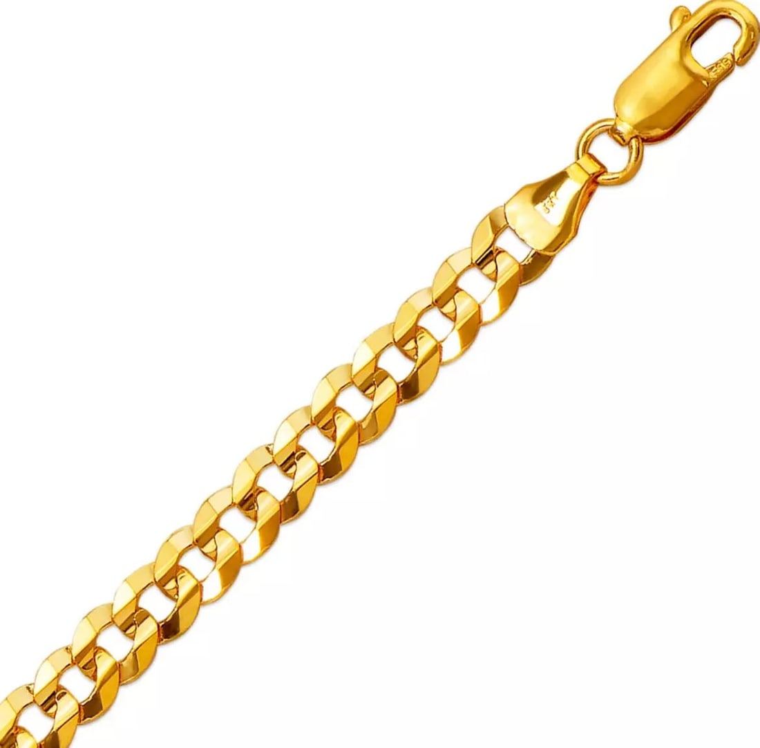 NEW 14K YELLOW GOLD CURB LIGHT BRACELET 5mm 14K Yellow Gold Approx. 120 Gauge (5.0mm Wide) High: NEW 14K YELLOW GOLD CURB LIGHT BRACELET 5mm 14K Yellow Gold Approx. 120 Gauge (5.0mm Wide) High Polished Lobster Lock Length : 7" Inch Weight: 5.1 Grams