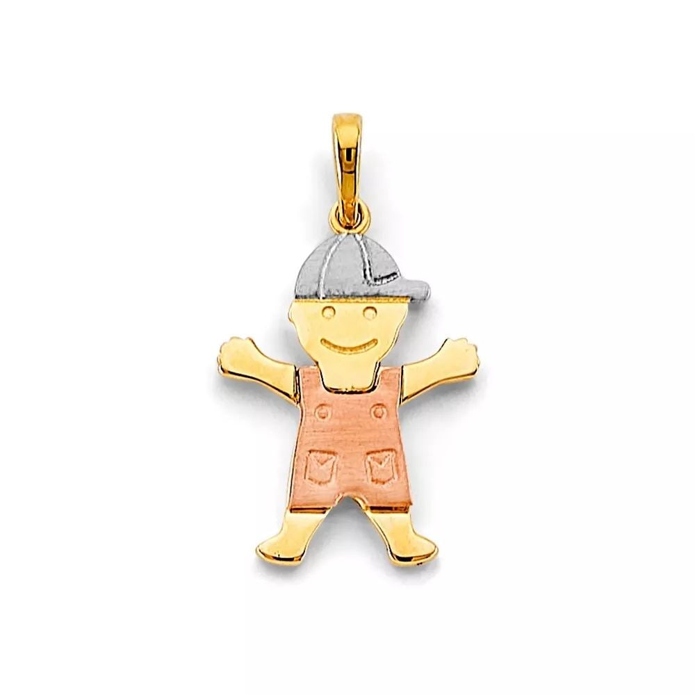 NEW 14K TRI COLOR GOLD BOY PENDANT 14K TRI COLOR GOLD NEW BOY PENDANT WEIGHT: 1.6g: NEW 14K TRI COLOR GOLD BOY PENDANT 14K TRI COLOR GOLD NEW BOY PENDANT WEIGHT: 1.6g