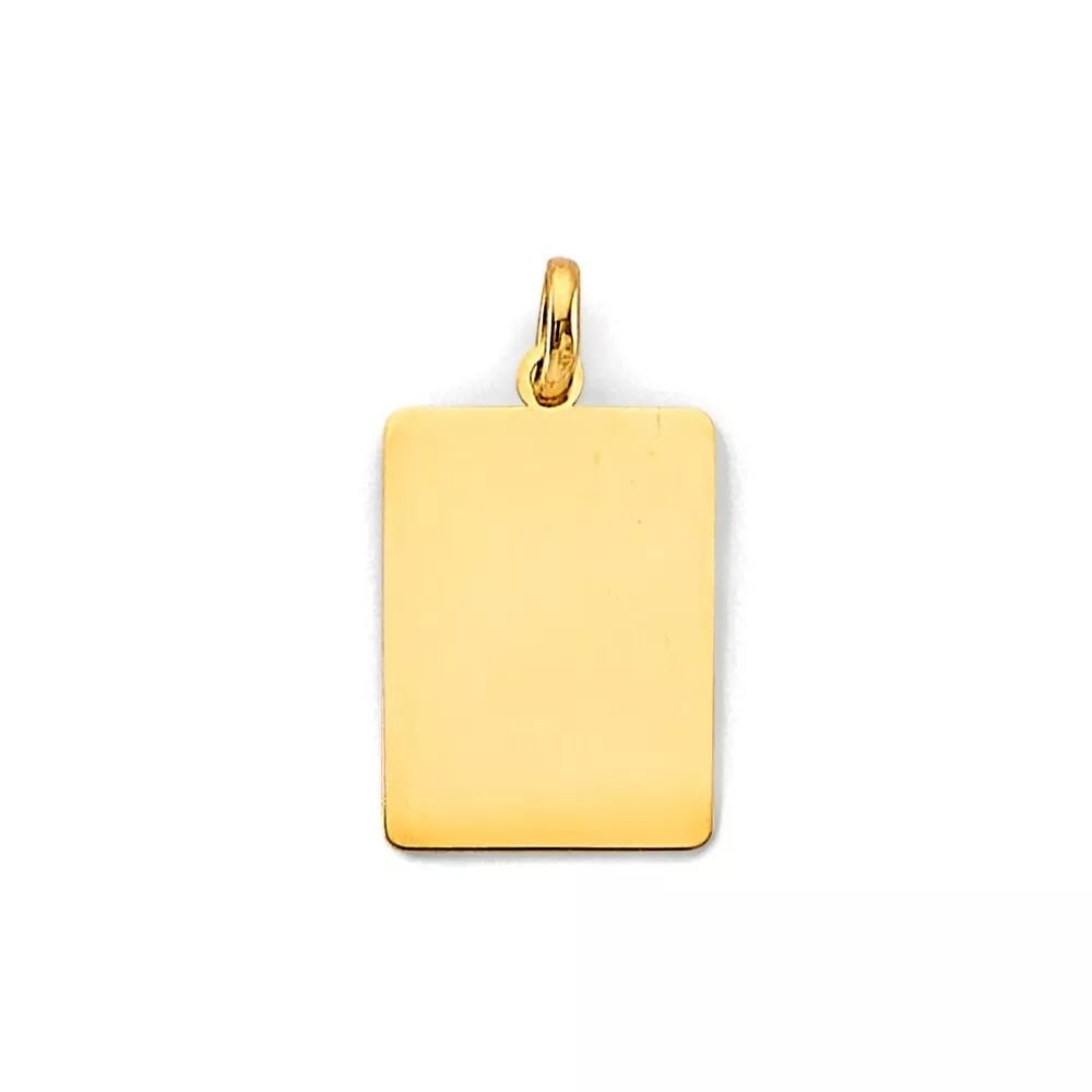 NEW 14K YELLOW GOLD ENGRAVABLE PLAIN PENDANT 14K YELLOW GOLD NEW ENGRAVABLE PLAIN PENDANT WEIGHT: (1 of 2)