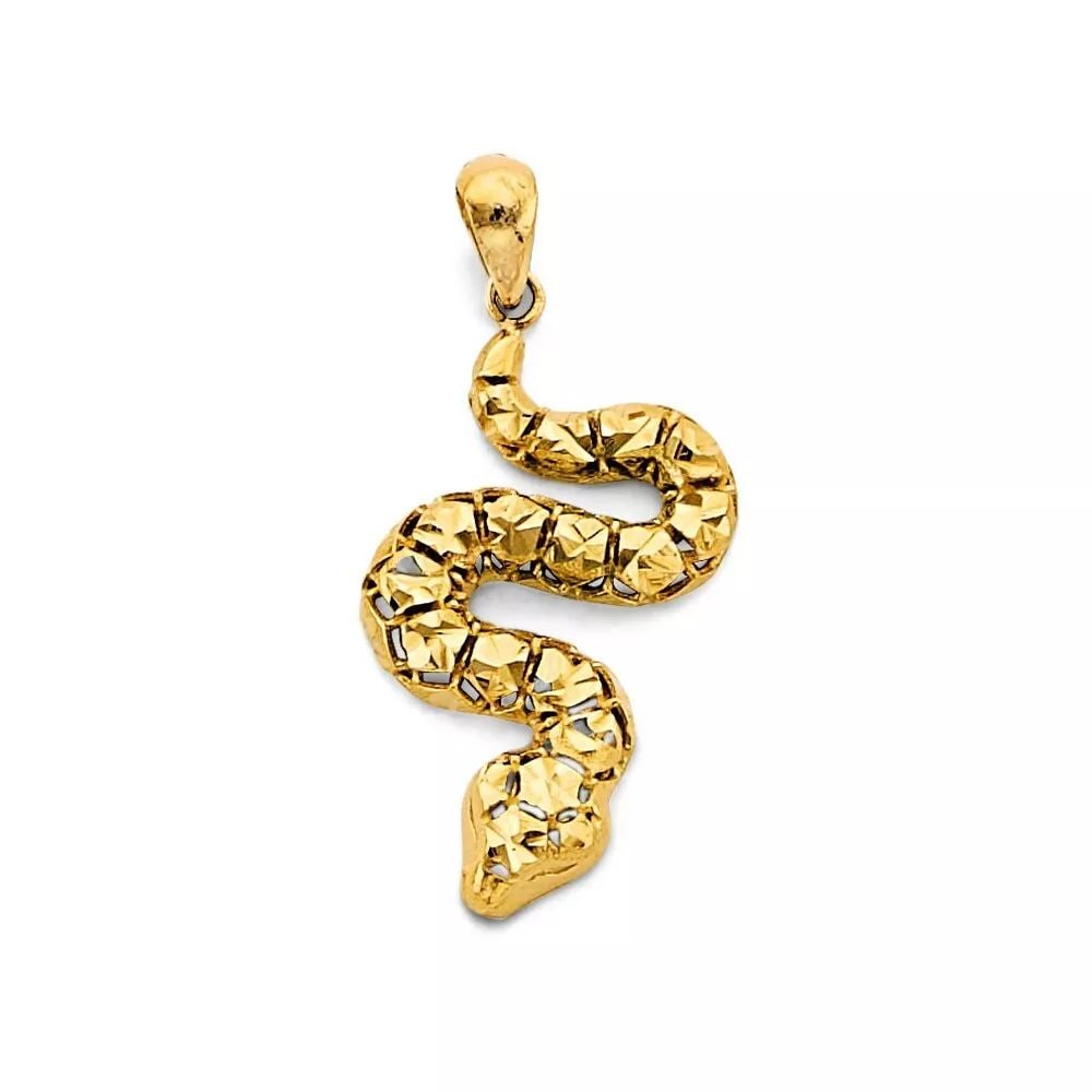 NEW 14K YELLOW GOLD SNAKE PENDANT 14K YELLOW GOLD NEW SNAKE PENDANT WEIGHT: 1.6g (1 of 2)