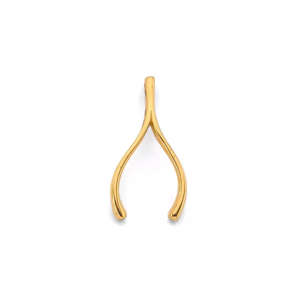 NEW 14K YELLOW GOLD WISHBONE PENDANT 14K YELLOW GOLD NEW WISHBONE PENDANT WEIGHT: 0.8g (1 of 2)