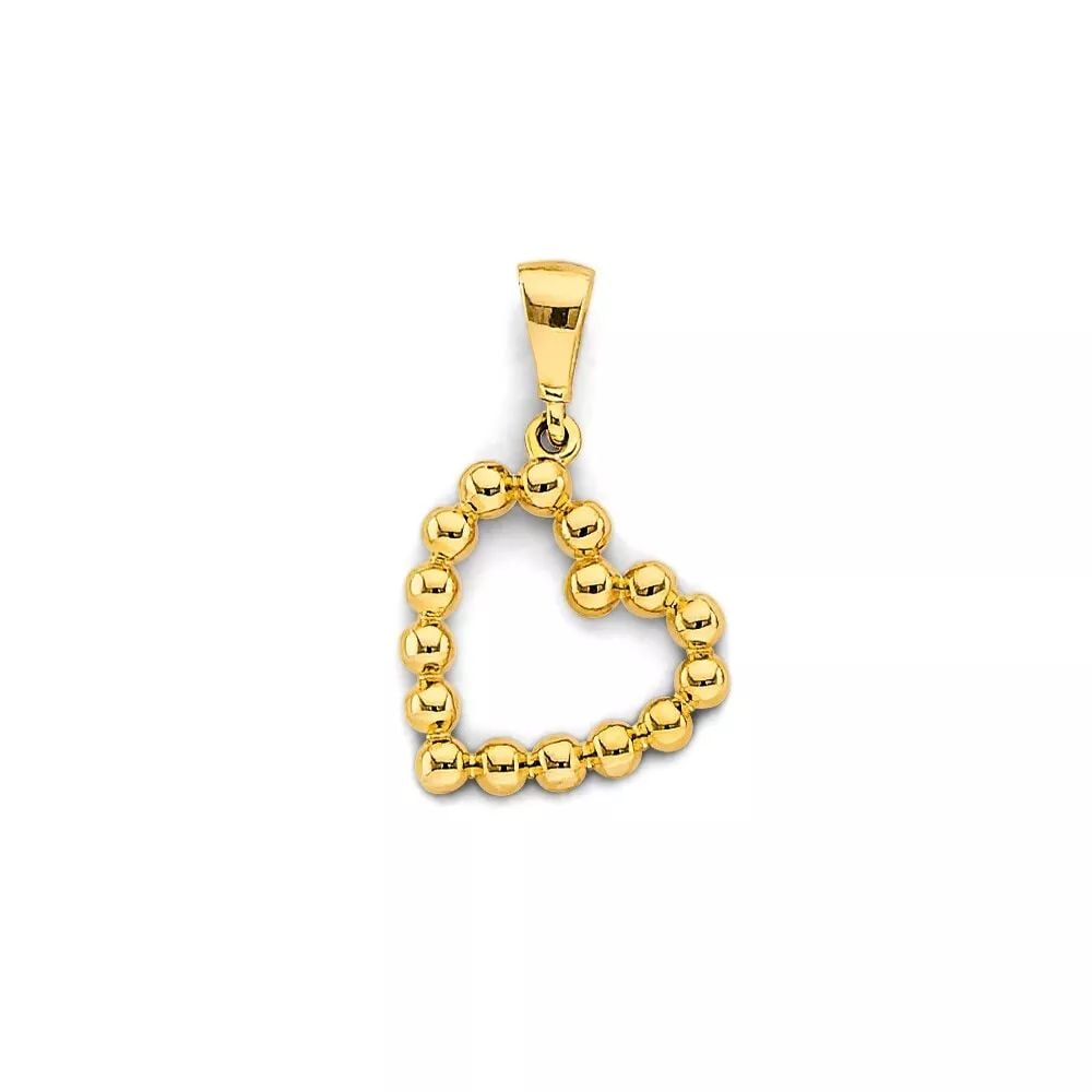 NEW 14K YELLOW GOLD SMALL HEART PENDANT 14K YELLOW GOLD NEW SMALL HEART PENDANT WEIGHT: 0.8g (1 of 2)