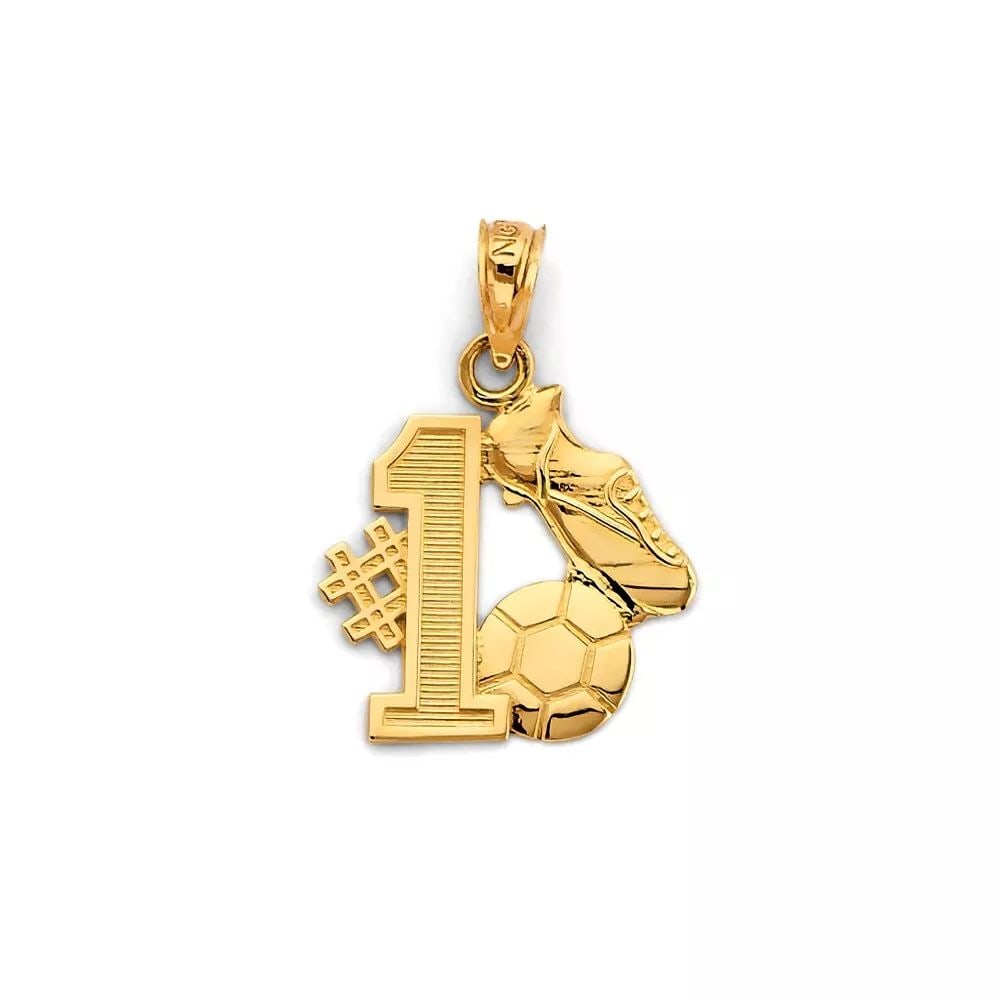 NEW 14K YELLOW GOLD SOCCER PENDANT 14K YELLOW GOLD NEW SOCCER PENDANT WEIGHT: 0.7g (1 of 2)