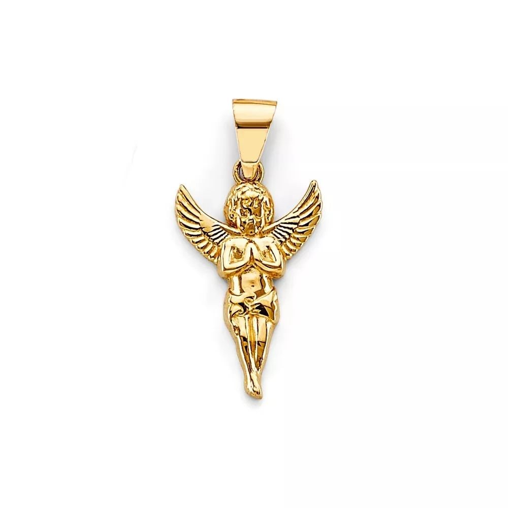 NEW 14K YELLOW GOLD ANGEL PENDANT 14K YELLOW GOLD NEW ANGEL PENDANT WEIGHT: 0.9g (1 of 2)