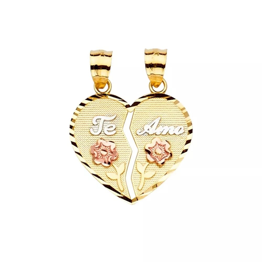 NEW 14K TRI COLOR GOLD TE AMO PENDANT 14K TRI COLOR GOLD NEW TE AMO PENDANT WEIGHT: 0.2g: NEW 14K TRI COLOR GOLD TE AMO PENDANT 14K TRI COLOR GOLD NEW TE AMO PENDANT WEIGHT: 0.2g
