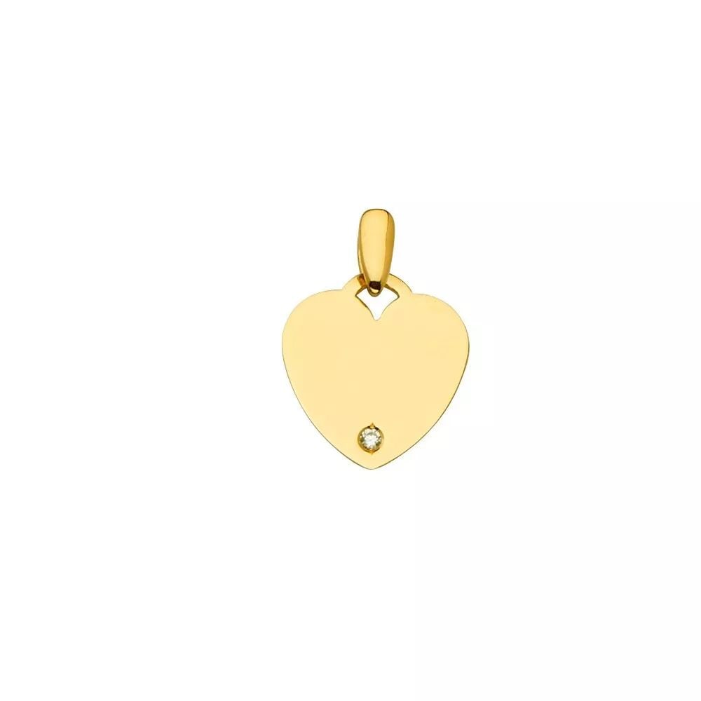 NEW 14K YELLOW GOLD ENGRAVABLE CZ HEART PENDANT 14K YELLOW GOLD NEW ENGRAVABLE CZ HEART PENDANT: NEW 14K YELLOW GOLD ENGRAVABLE CZ HEART PENDANT 14K YELLOW GOLD NEW ENGRAVABLE CZ HEART PENDANT WEIGHT: 1.4g