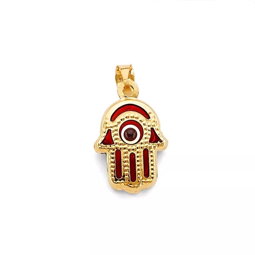 NEW 14K YELLOW GOLD EVIL EYE HAMSA PENDANT 14K YELLOW GOLD NEW EVIL EYE HAMSA PENDANT WEIGHT: 1.2g: NEW 14K YELLOW GOLD EVIL EYE HAMSA PENDANT 14K YELLOW GOLD NEW EVIL EYE HAMSA PENDANT WEIGHT: 1.2g