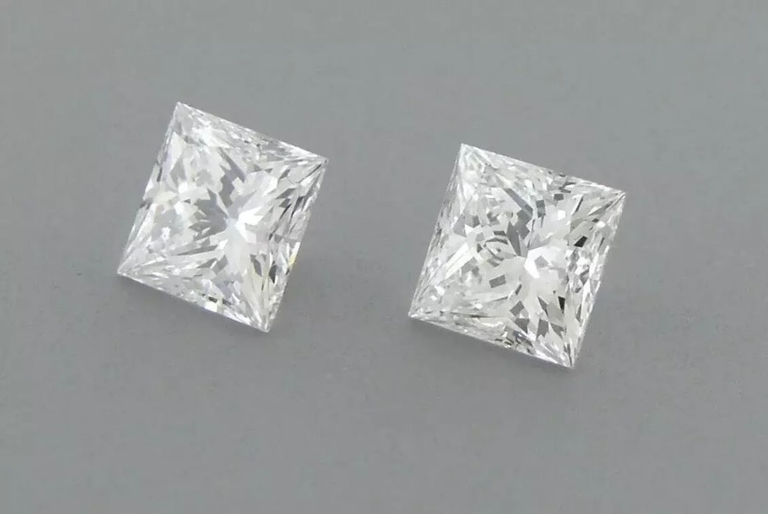 LOOSE NATURAL UNTREATED DIAMOND Sale is for 2 princess cut natural untreated earth mined diamonds: LOOSE NATURAL UNTREATED DIAMOND Sale is for 2 princess cut natural untreated earth mined diamonds Matching pair Diamonds measures 1.9mm x 1.9mm Diamonds are F color VS1 clarity New, never used before,