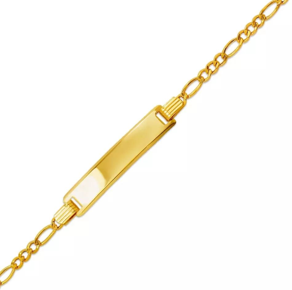 NEW 14K YELLOW GOLD CURB LIGHT ID BRACELET 14K Yellow Gold 060 Gauge High Polished Hollow Lobster: NEW 14K YELLOW GOLD CURB LIGHT ID BRACELET 14K Yellow Gold 060 Gauge High Polished Hollow Lobster Lock Available in White Pave and Tricolor Gold Additional Sizes Available. Please Contact Customer Ser