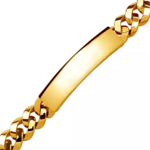 NEW 14K YELLOW GOLD HOLLOW CURB ID BRACELET 14K Yellow Gold Approx. 110 Gauge (11mm ID, 11mm: NEW 14K YELLOW GOLD HOLLOW CURB ID BRACELET 14K Yellow Gold Approx. 110 Gauge (11mm ID, 11mm Bracelet) High Polished Lobster Lock Length 8.5" Weight: 23.7 Grams