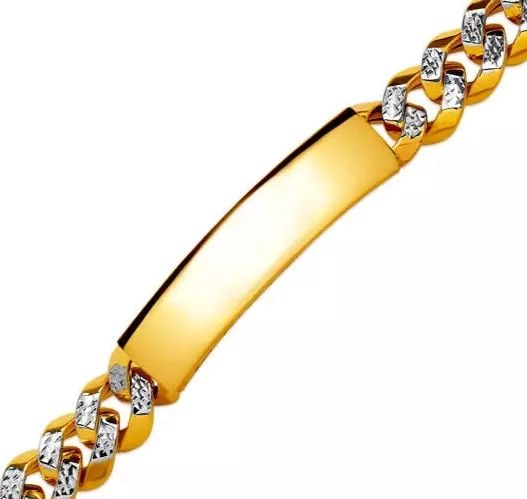 NEW 14K WHITE PAVE GOLD HOLLOW CURB WHITE PAVE BRACELET 14K White Pave Gold Approx. 110 Gauge (11mm: NEW 14K WHITE PAVE GOLD HOLLOW CURB WHITE PAVE BRACELET 14K White Pave Gold Approx. 110 Gauge (11mm ID, 11mm Bracelet) High Polished Lobster Lock Length 8.5" Weight: 23.2 Grams