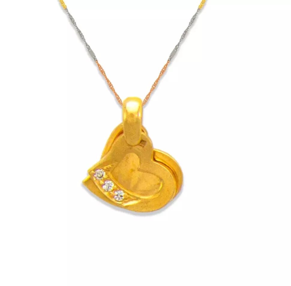 NEW 14K YELLOW GOLD TWO HEARTS CZ PENDANT 14K Yellow Gold Approx. 12x10mm High Polished/Cubic: NEW 14K YELLOW GOLD TWO HEARTS CZ PENDANT 14K Yellow Gold Approx. 12x10mm High Polished/Cubic Zirconia/ Available in White Gold Chains Sold Separately Weight: 1.7 Grams