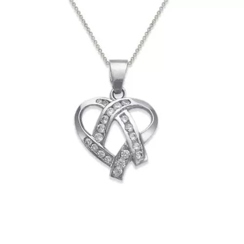 NEW 14K WHITE GOLD HEART CZ PENDANT 14K White Gold Approx. 17x16mm High Polished/Cubic Zirconia/: NEW 14K WHITE GOLD HEART CZ PENDANT 14K White Gold Approx. 17x16mm High Polished/Cubic Zirconia/ Available in Yellow Gold Chains Sold Separately Weight: 2.6 Grams