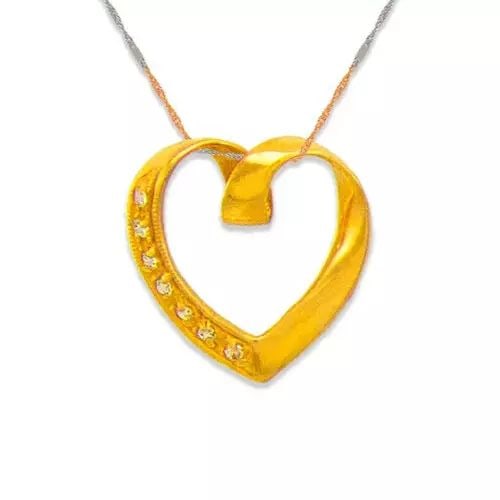 NEW 14K YELLOW GOLD HEART CZ PENDANT 14K Yellow Gold Approx. 19x20mm High Polished/Cubic Zirconia/: NEW 14K YELLOW GOLD HEART CZ PENDANT 14K Yellow Gold Approx. 19x20mm High Polished/Cubic Zirconia/ Available in White Gold Chains Sold Separately Weight: 2.2 Grams