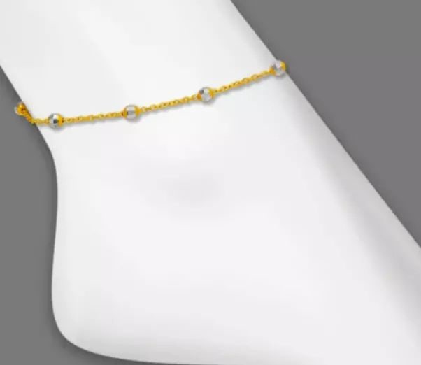 NEW 14K TWO TONE GOLD STAZIONE BEAD ROLO ANKLET 14K Two Tone Gold Approx. 250 Bead Gauge (2.0mm: NEW 14K TWO TONE GOLD STAZIONE BEAD ROLO ANKLET 14K Two Tone Gold Approx. 250 Bead Gauge (2.0mm Wide) High Polished/Diamond Cut Available in Yellow Gold Lobster Lock Weight: 1.7 Grams