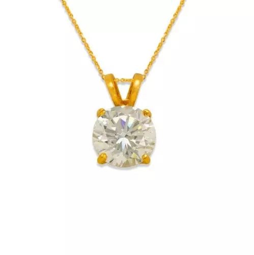 NEW 14K YELLOW GOLD CZ PENDANT (1 of 2)
