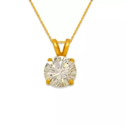NEW 14K YELLOW GOLD CZ PENDANT (1 of 2)