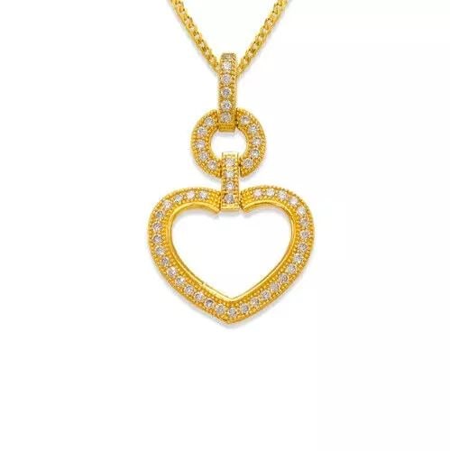 NEW 14K YELLOW GOLD FANCY HEART DROP CZ PENDANT: NEW 14K YELLOW GOLD FANCY HEART DROP CZ PENDANT 14K Yellow Gold Approx. 16x21mm Cubic Zirconia Available in White Gold Chains Sold Separately Weight: 1.6 Grams
