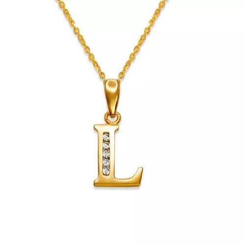 NEW 14K YELLOW GOLD INITIAL "L" PENDANT (1 of 2)