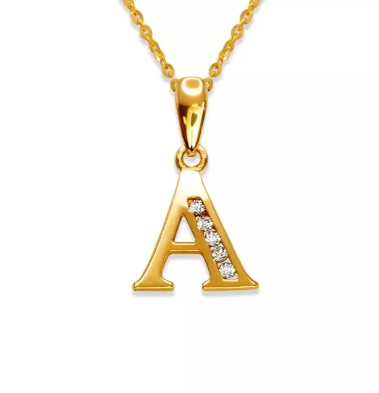NEW 14K YELLOW GOLD INITIAL "W" PENDANT (1 of 2)