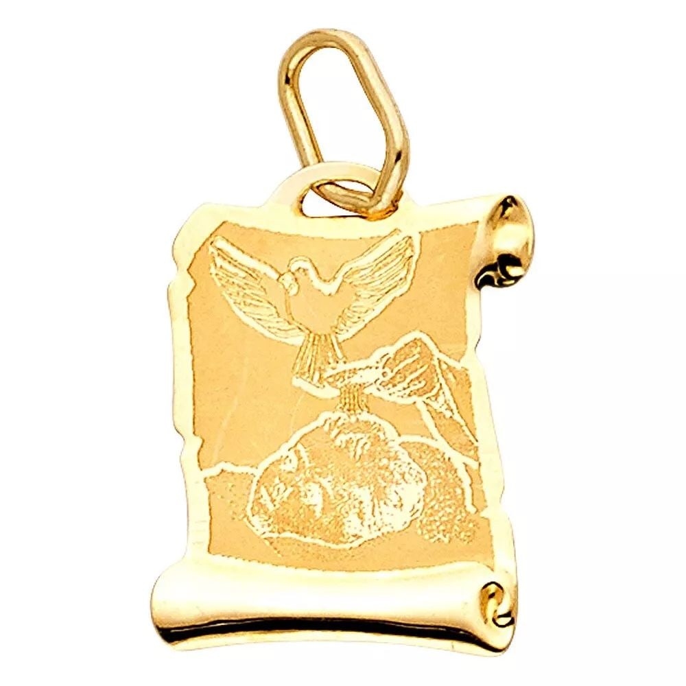 NEW 14K YELLOW GOLD BAPTISM PENDANT (1 of 2)