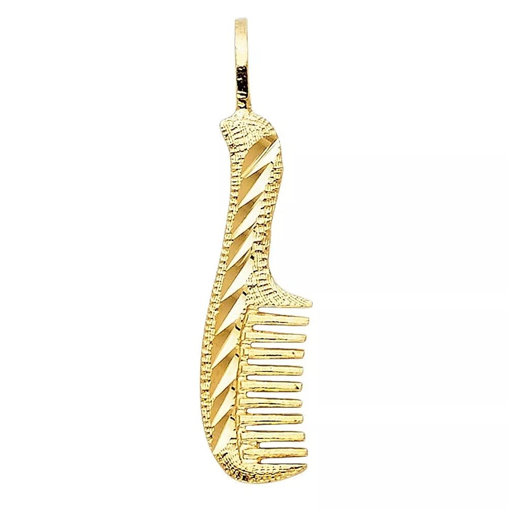 NEW 14K YELLOW GOLD COMB PENDANT (1 of 2)