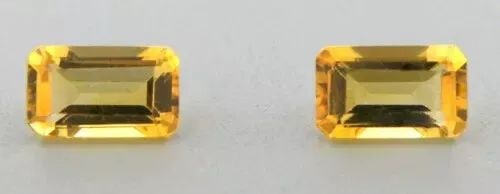 10x8mm MATCHING PAIR LOOSE NATURAL UNTREATED EMERALD CUT CITRINE: LOOSE NATURAL EMERALD CUT CITRINE Sale is for 2 Emerald cut citrines Matching pair Citrines measures 10x8mm New, never used before, perfect for jewelry repair, or creating new pieces