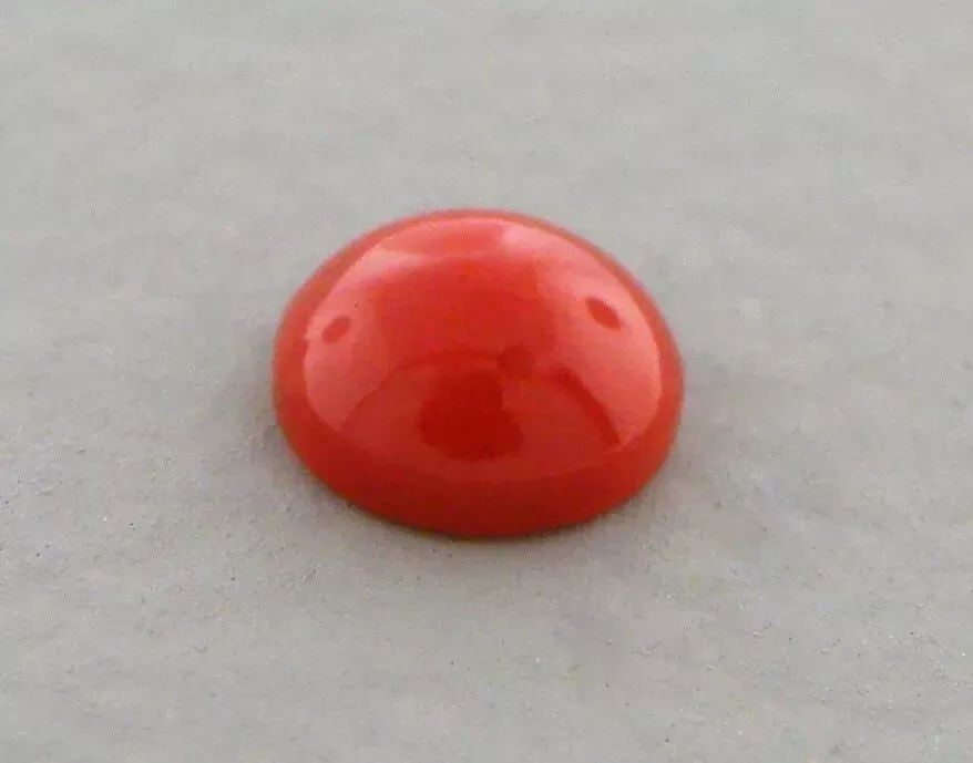 NATURAL UNTREATED 5mm SEA CORAL ROUND OX BLOOD DARK RED CABOCHON LOOSE (1 of 2)